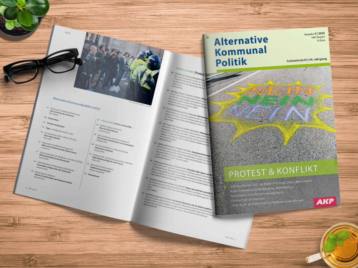 AKP 4/2023: Protest und Konflikt